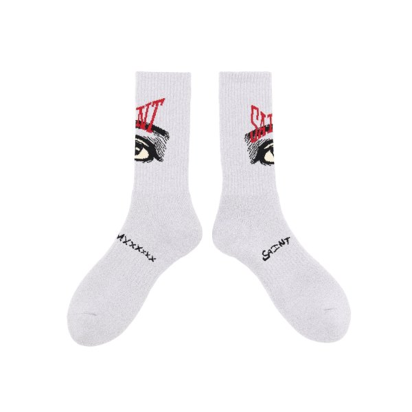 画像1: SAINT Mxxxxxx (SOCKS_EYE) GRAY (1)