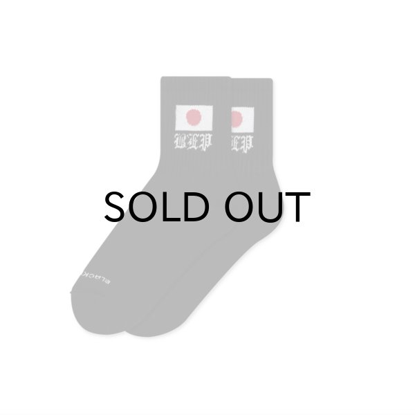 画像1: BLACK EYE PATCH (JAPAN FLAG SHORT SOCKS) BLACK (1)