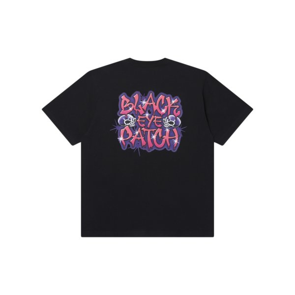 画像1: BLACK EYE PATCH (CROSSBONES SMALL OG GRAFFITI TEE) BLACK (1)