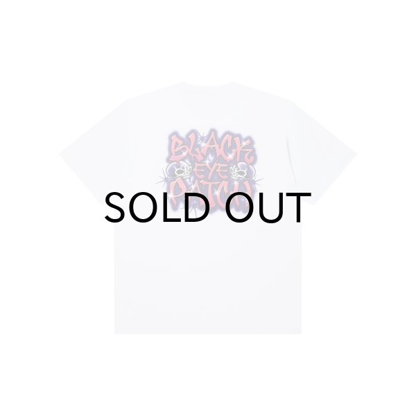 画像1: BLACK EYE PATCH (CROSSBONES SMALL OG GRAFFITI TEE) WHITE (1)