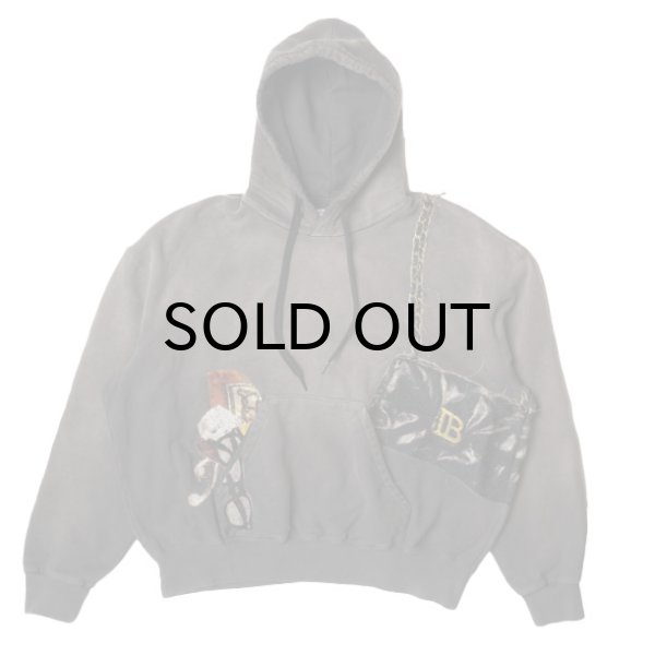 画像1: doublet (TROMPE L'ONEIL EMBROIDERY HOODIE) BLACK (1)