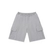 画像1: BLACK EYE PATCH (3 LETTER OE SWEAT CARGO BAGGY SHORTS) H.GRAY (1)