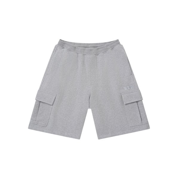 画像1: BLACK EYE PATCH (3 LETTER OE SWEAT CARGO BAGGY SHORTS) H.GRAY (1)