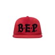 画像1: BLACK EYE PATCH (HEATED INITIALS CAP) RED (1)