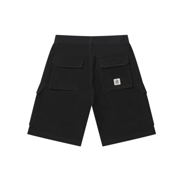 画像2: BLACK EYE PATCH (OG LABEL WASHED CARGO BAGGY SHORTS) BLACK (2)