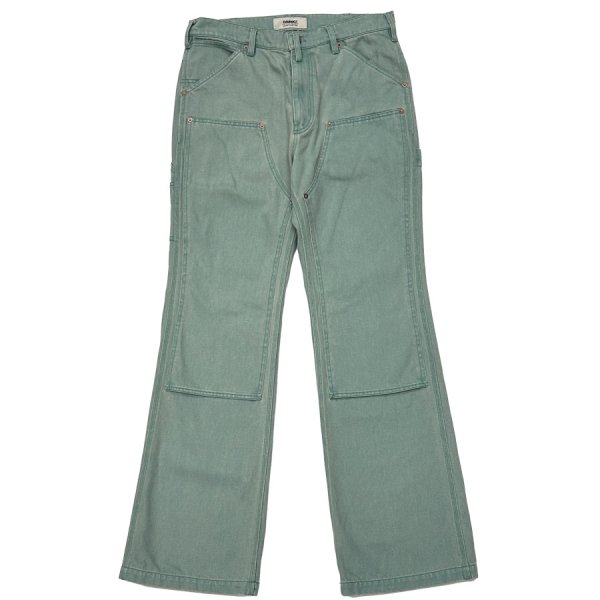画像1: DAIRIKU ("FLARE" VINTAGE WASH PAINTER CHINO PANTS) MINT GREEN (1)