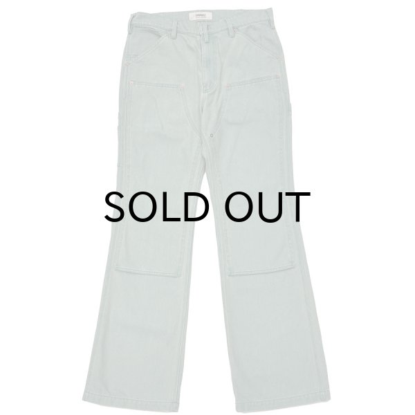画像1: DAIRIKU ("FLARE" VINTAGE WASH PAINTER CHINO PANTS) MINT GREEN (1)