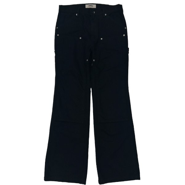 画像1: DAIRIKU ("FLARE" VINTAGE WASH PAINTER CHINO PANTS) BLACK (1)