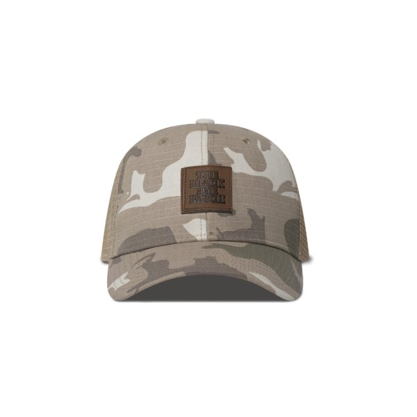 画像1: BLACK EYE PATCH (LEATHER PATCHED MESH CAP) S.CAMO (1)
