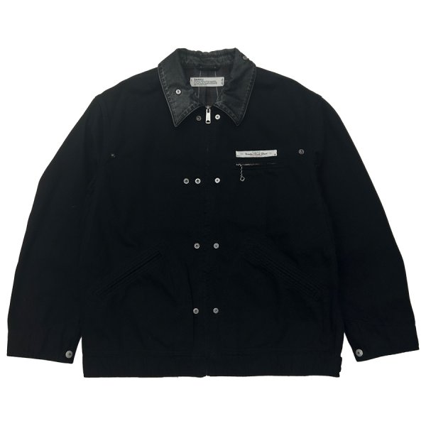 画像1: DAIRIKU ("DAIRIKU WORK WEAR" VINTAGE WASH JACKET) BLACK (1)
