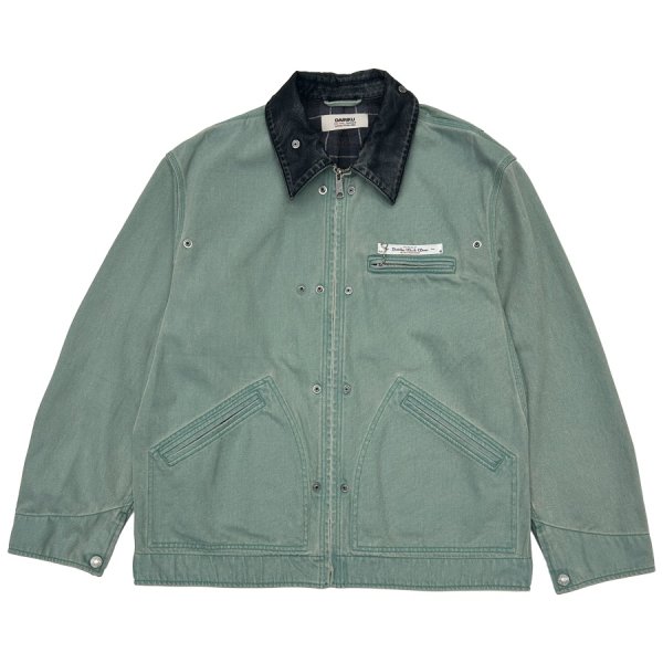 画像1: DAIRIKU ("DAIRIKU WORK WEAR" VINTAGE WASH JACKET) MINT GREEN (1)