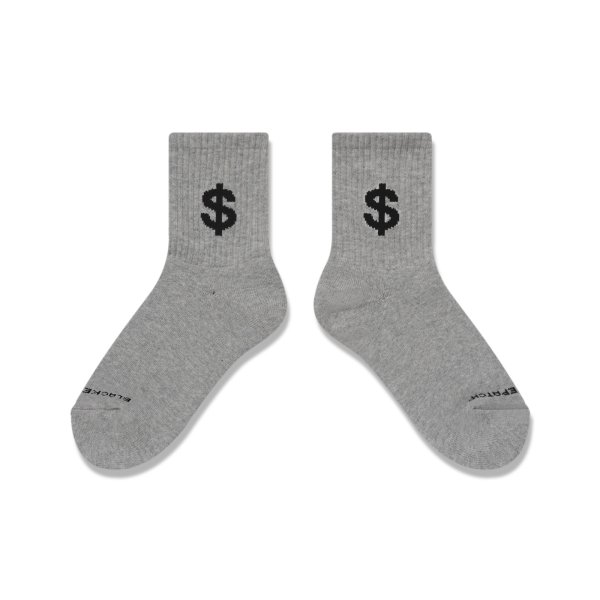 画像2: BLACK EYE PATCH (DOLLAR SIGN SHORT SOCKS) H.GRAY (2)
