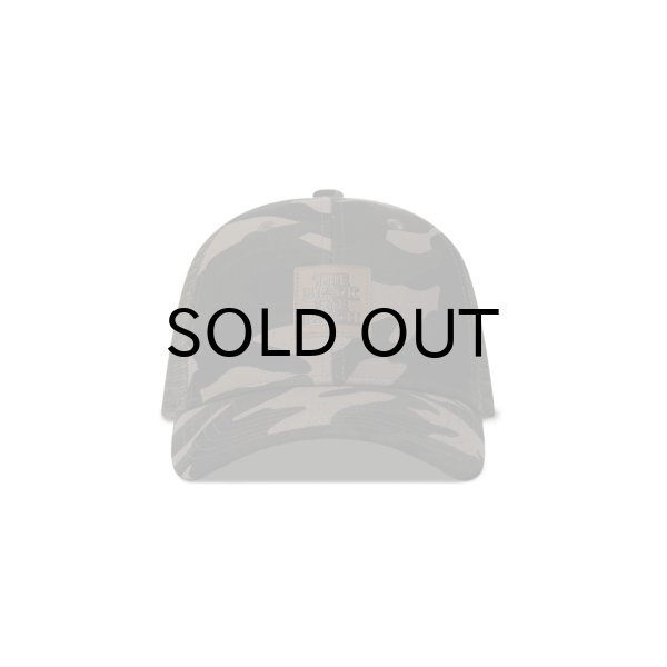 画像1: BLACK EYE PATCH (LEATHER PATCHED MESH CAP) D.CAMO (1)
