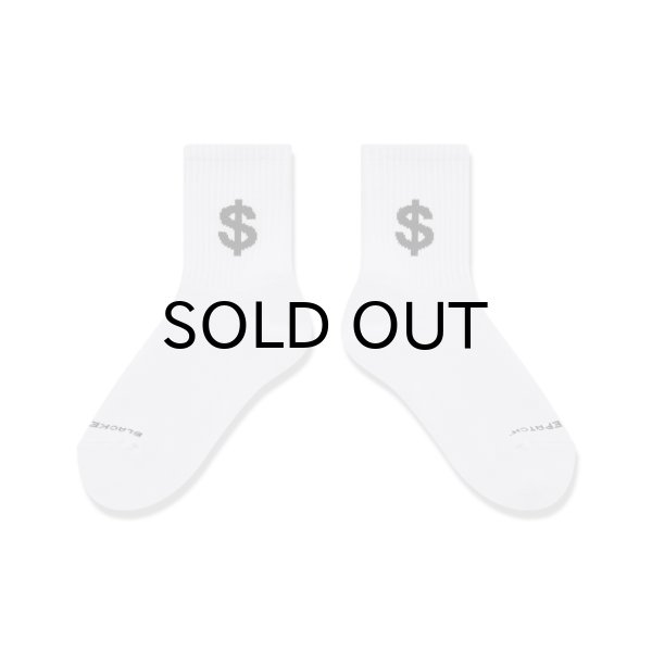 画像2: BLACK EYE PATCH (DOLLAR SIGN SHORT SOCKS) WHITE (2)