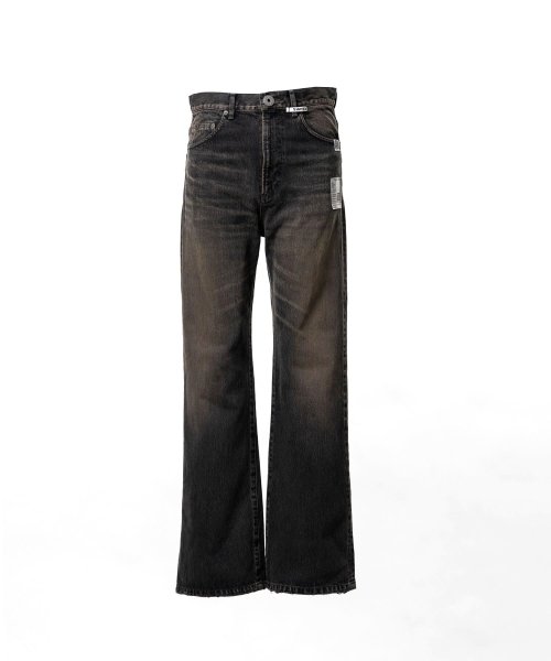 画像1: Maison MIHARA YASUHIRO (Flared Denim Pants) BLACK (1)