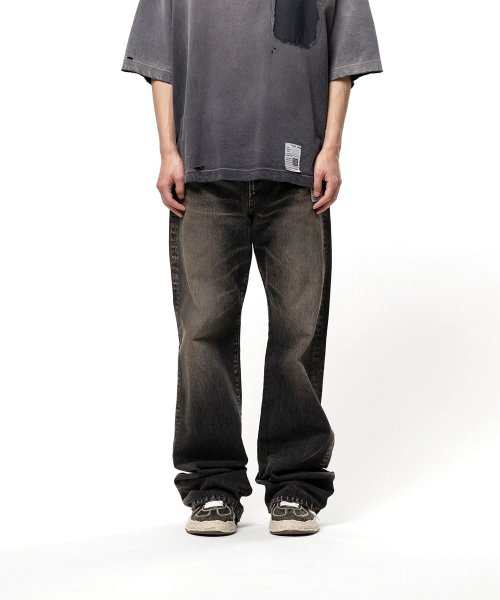 画像3: Maison MIHARA YASUHIRO (Flared Denim Pants) BLACK (3)