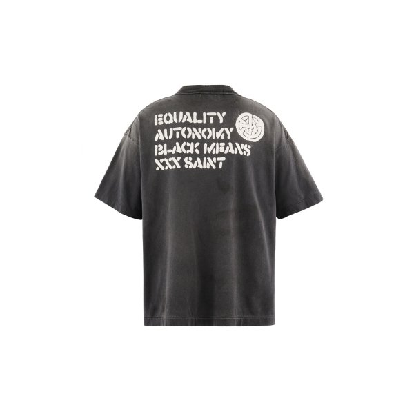 画像2: SAINT Mxxxxxx (BKM_SS T-SHIRT_PEACE) BLACK (2)
