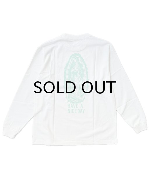 画像1: WACKO MARIA (WASHED HEAVY WEIGHT LONG SLEEVE T-SHIRT) WHITE (1)