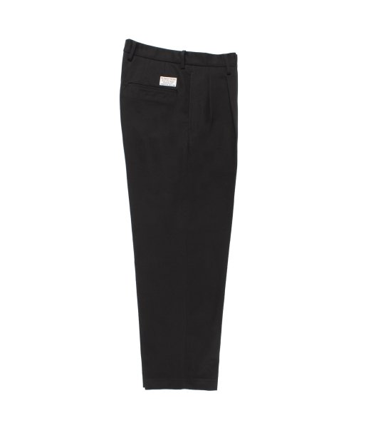 画像1: WACKO MARIA (DOUBLE PLEATED CHINO TROUSERS) BLACK (1)