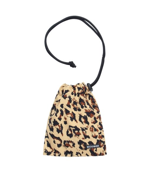 画像1: WACKO MARIA (LEOPARD DRAWSTRING BAG) BEIGE (1)