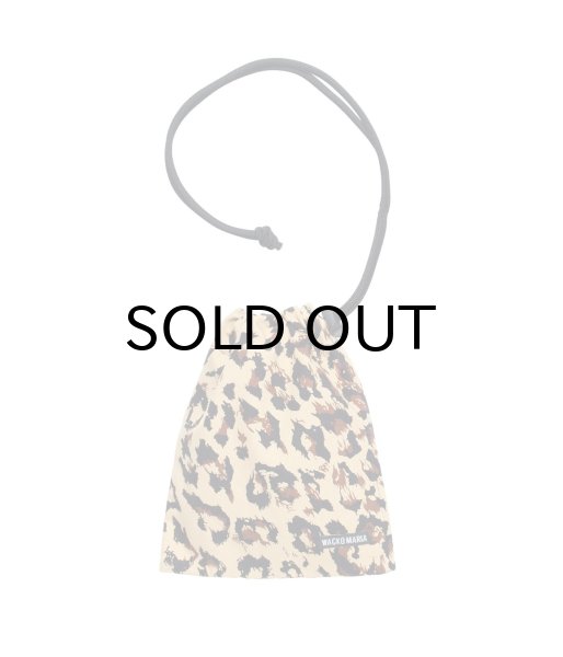 画像1: WACKO MARIA (LEOPARD DRAWSTRING BAG) BEIGE (1)