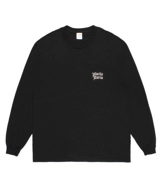 画像2: WACKO MARIA (WASHED HEAVY WEIGHT LONG SLEEVE T-SHIRT) BLACK (2)