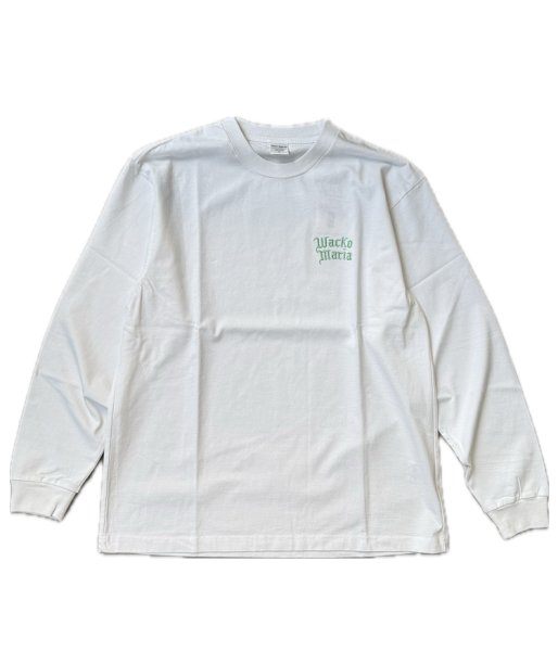 画像2: WACKO MARIA (WASHED HEAVY WEIGHT LONG SLEEVE T-SHIRT) WHITE (2)