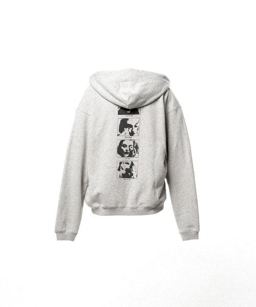 画像2: KAMIYA ("DISTORTED Girl" Zip-up Hoodie) GRAY (2)