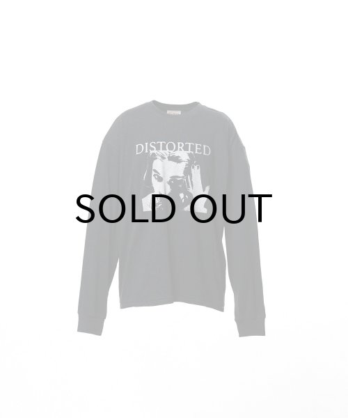 画像1: KAMIYA ("DISTORTED Girl" L/S T-shirt) BLACK (1)