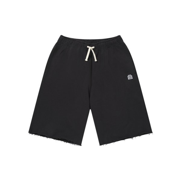 画像1: BLACK EYE PATCH (SMALL OG CUT OFF SWEAT SHORTS) BLACK (1)