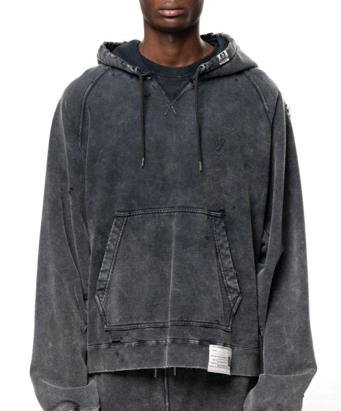 画像1: Maison MIHARA YASUHIRO (Bleached Hoodie) BLACK (1)