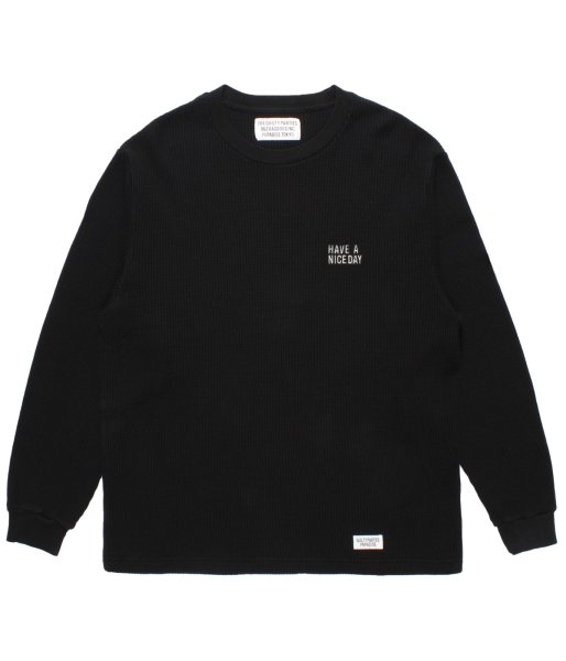 画像1: WACKO MARIA (THERMAL SHIRT) BLACK (1)