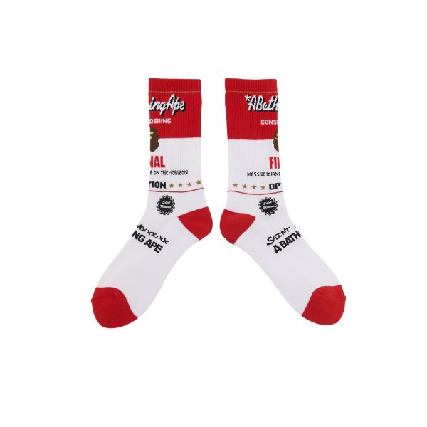 画像1: SAINT Mxxxxxx (BAPE_SOCKS_FINAL) WHITE (1)