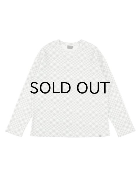 画像1: PHINGERIN (GINGHAM L/S WAFFLE THERMAL) SKY GREY (1)