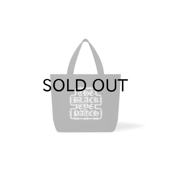 画像1: BLACK EYE PATCH (BARBED WIRE OG LABEL MEDIUM TOTE) BLACK (1)