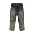 画像2: BLACK EYE PATCH (B EMBLEM DAMAGED SLIM JEANS) INDIGO (2)