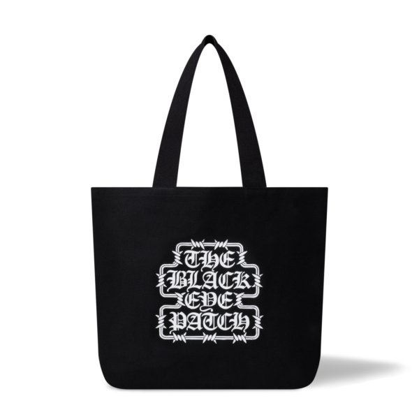 画像1: BLACK EYE PATCH (BARBED WIRE OG LABEL LARGE TOTE) BLACK (1)