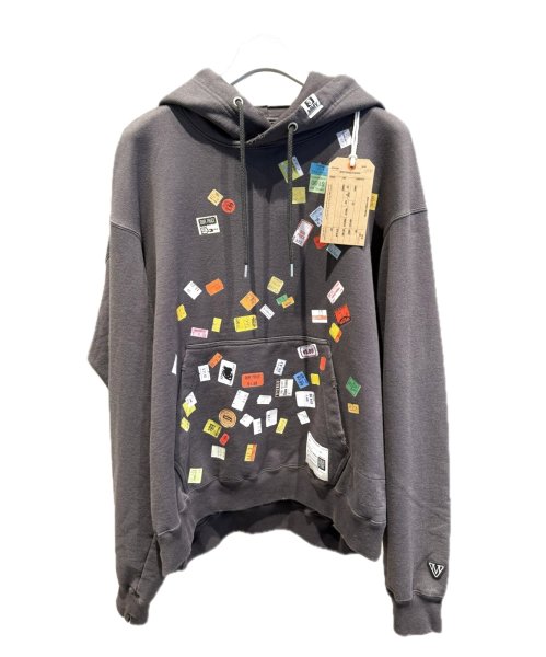 画像1: Maison MIHARA YASUHIRO (Price Tag Sticker Printed Hoodie) BLACK (1)