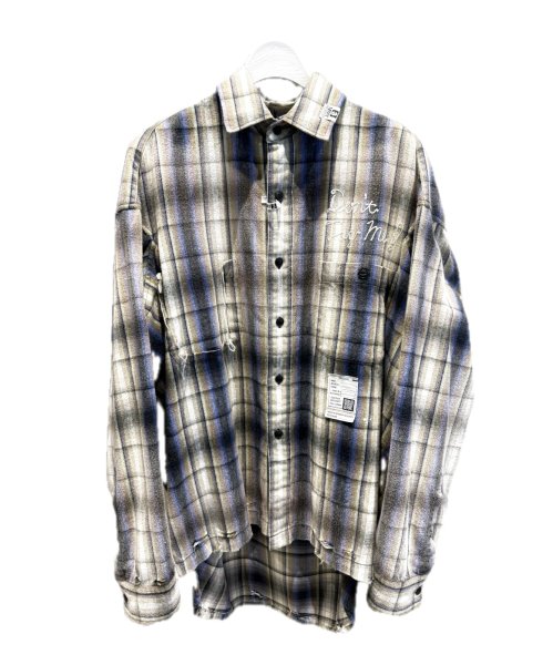 画像1: Maison MIHARA YASUHIRO (Vintage Like Check Shirt) BEIGE (1)