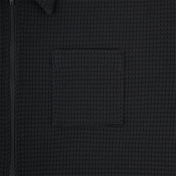 画像3: C.E (WAFFLE PE JERSEY ZIP SHIRT) BLACK (3)