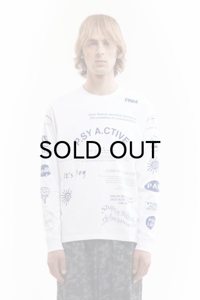 画像1: P.A.M. (TEST SHEET LS TEE) WHITE (1)