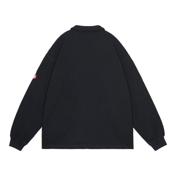 画像2: C.E (WAFFLE PE JERSEY ZIP SHIRT) BLACK (2)