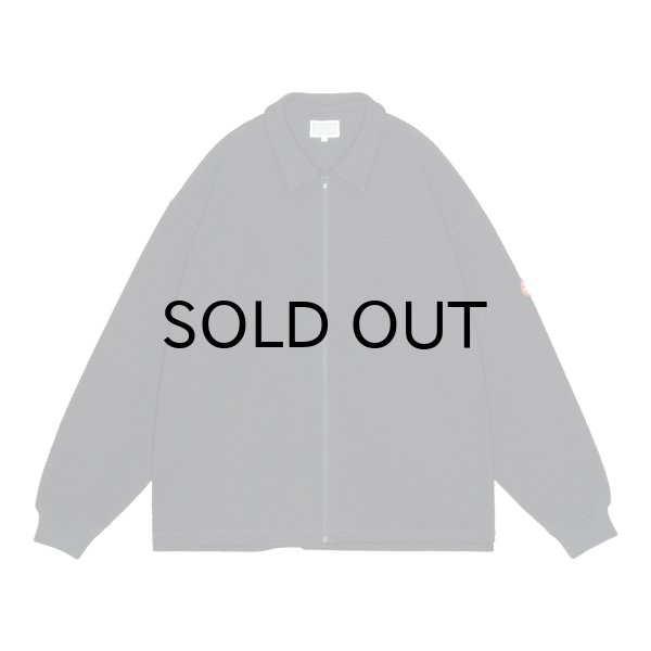 画像1: C.E (WAFFLE PE JERSEY ZIP SHIRT) BLACK (1)
