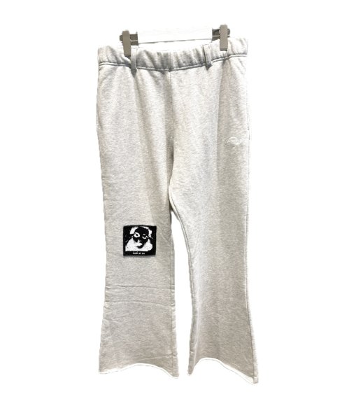 画像1: KAMIYA ("Girl Patch" Bootcut Sweat Pants) GRAY (1)