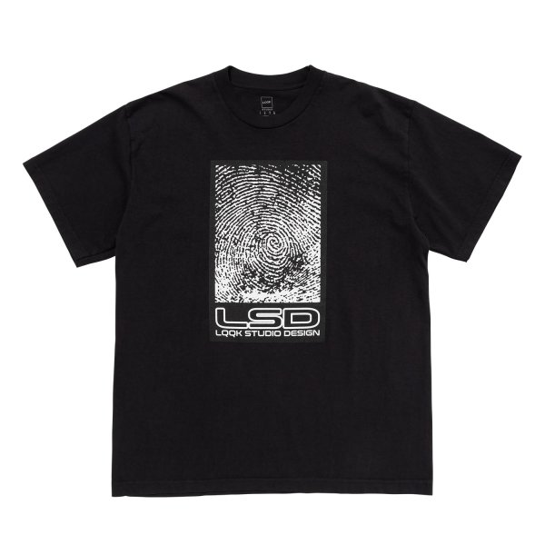 画像1: LQQK STUDIO (FINGERPRINT TEE) WASHED BLACK (1)