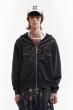 画像1: P.A.M. (SHAPE SHIFT HOODED ZIP THRU SWEAT) BLACK WASH (1)