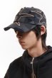 画像2: P.A.M. (DISTRESSED URCHIN TAG BASEBALL CAP) BLACK WASH (2)