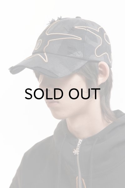 画像2: P.A.M. (DISTRESSED URCHIN TAG BASEBALL CAP) BLACK WASH (2)