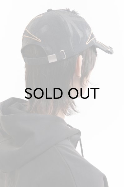 画像3: P.A.M. (DISTRESSED URCHIN TAG BASEBALL CAP) BLACK WASH (3)