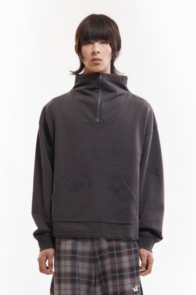 画像1: P.A.M. (MUTATION FUNNEL NECK SWEAT) CHARCOAL (1)